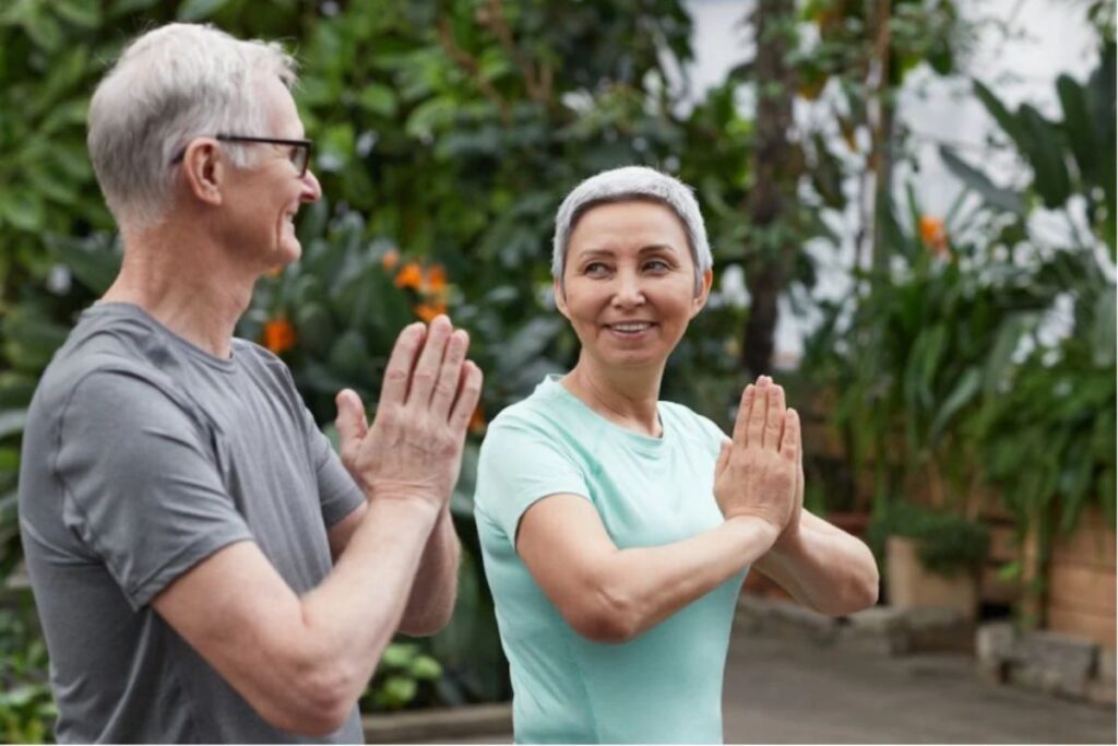 elder doing physical and therapeutic activities